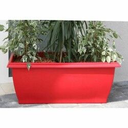 Vaso Riviera Rosso Plastica Rettangolare 80 x 40 cm 80 x 40 x 32 cm