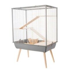 Cage Zolux 205620GRI Wood Metal Plastic Metal/Plastic 80 x 80 x 48 cm (1 Piece)