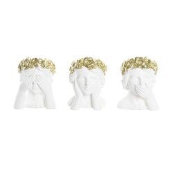 Planter DKD Home Decor Golden Resin Lady 16,5 x 16 x 21 cm (3 Units)