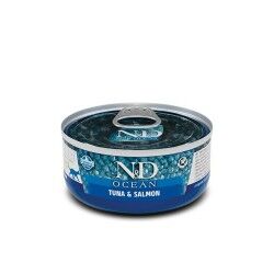 Cibo per gatti Farmina N&D Salmone Tonno 70 g