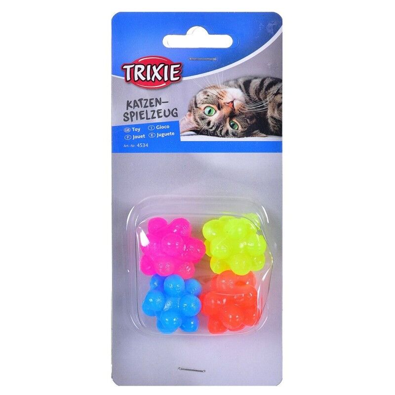 Dog toy Trixie Bubble Multicolour Multi Rubber Natural rubber Plastic Inside/Exterior (4 Units)