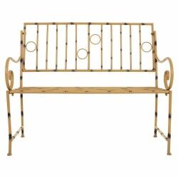 Bench Alexandra House Living Yellow Metal 50 x 92 x 126 cm