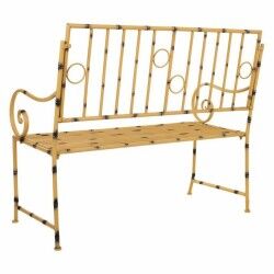 Bench Alexandra House Living Yellow Metal 50 x 92 x 126 cm