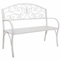 Panca Alexandra House Living Bianco Ferro 53 x 91 x 153 cm