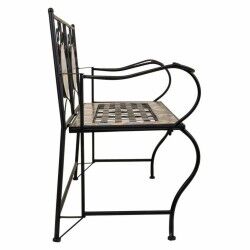 Bench Alexandra House Living Black Iron Tile 50 x 88 x 110 cm