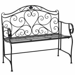 Bench Alexandra House Living Black Iron 50 x 88 x 110 cm