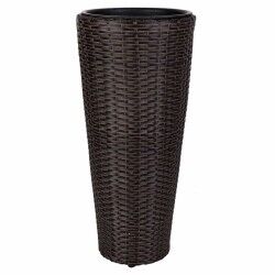 Vaso Alexandra House Living Marrone Ferro Rattan Plastica 28 x 60 x 28 cm