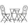 Table set with 2 chairs Alexandra House Living Black 60 x 75 x 60 cm