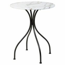 Table set with 2 chairs Alexandra House Living White Black 60 x 75 x 60 cm