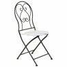 Table set with 2 chairs Alexandra House Living White Black 60 x 75 x 60 cm