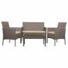 Table Set with 2 Armchairs Alexandra House Living Grey 4 Pieces