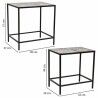 Flower Pot Stand Alexandra House Living Black Iron Tile 37 x 51 x 50 cm 2 Pieces