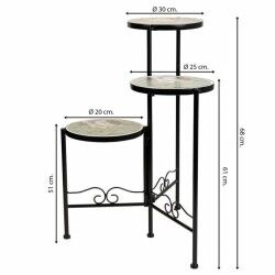 Supporto per Vaso Alexandra House Living Nero Ferro Piastrella 30 x 68 x 30 cm