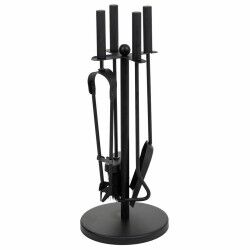 Fireplace Utensils Alexandra House Living Black Iron 22 x 48 x 22 cm