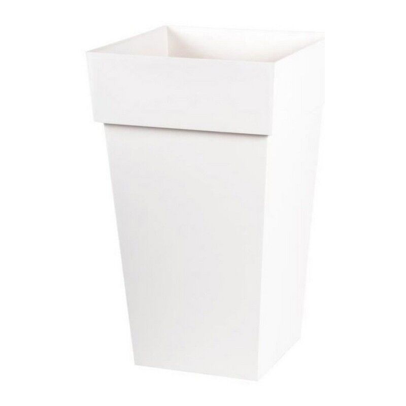 Plant pot EDA Tuscan Squared White polypropylene (39 x 39 x 65 cm)