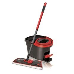 Mop with Bucket Vileda Ultramax Nero Rosso Plastica Fibra