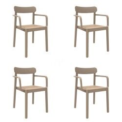 Garden chair Garbar Elba Beige polypropylene 56 x 80 x 53 cm (4 Units)