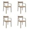 Garden chair Garbar Elba Beige polypropylene 56 x 80 x 53 cm (4 Units)