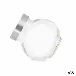 Biscuit jar Transparent Metal Glass 2,2 L (16 Units)