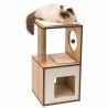 Albero tiragraffi per gatti Vesper V-Box Marrone Legno MDF 37 x 37 x 72,5 cm