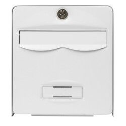 Letterbox Burg-Wachter Balthazar Galvanised Steel Wall White