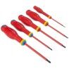 Screwdriver Set Facom Protwist Isolated 1000V AT5VE.PB Flat Pozidriv 5 Pieces