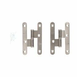 Hinge EDM 85483 PN07 Stainless steel 100 x 58 mm Left