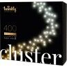 Wreath of LED Lights Twinkly CLUSTER Christmas Black 6 m