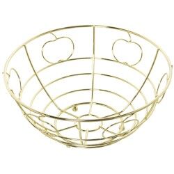 Fruit Bowl Alexandra House Living Golden Metal 24 x 12 x 24 cm