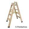 Scala Pieghevole a 5 Scalini Plabell Legno 139 x 31/51 cm