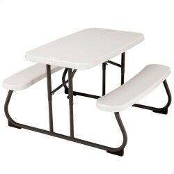 Child's Table Lifetime Cream Foldable Picnic 82,5 x 53,5 x 90 cm Steel Plastic