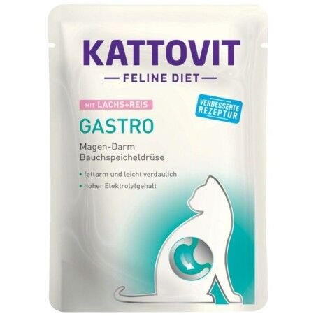 Cibo per gatti Kattovit Gastro Salmon with rice Pesce 85 g