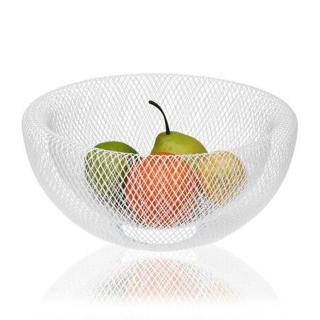 Fruit Bowl Versa White Steel Iron (15 cm)