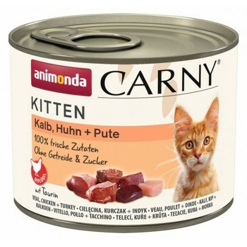 Cibo per gatti Animonda Carny Kitten Pollo Tacchino Carne di vitello 200 g