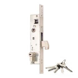 Mortise lock Cisa L4140.20.0  Vertical European Steel Stainless steel