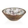 Salad Bowl Versa Flowers Porcelain Mango wood 30 x 10 x 30 cm