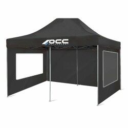 Parete della Tenda OCC Motorsport OCCCARP31 Racing Nero Poliestere 420D Oxford 3 x 2 m Finestra 2 Unità