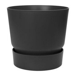 Vaso Elho Greenville Nero Plastica Rotondo Rotonda Ø 40 cm Ø 39 x 36,8 cm