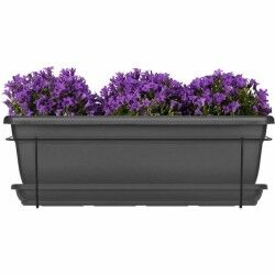 Vaso rettangolare da Balcone Garden ID Antracite 50 cm