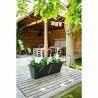 Vaso rettangolare da Balcone Garden ID Nero 50 x 16 x 16 cm