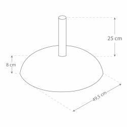 Base for beach umbrella Aktive 50 x 34 x 50 cm Cement Steel