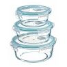 Set of Stackable Hermetically-sealed Kitchen Containers Kozina Circular 3 Pieces