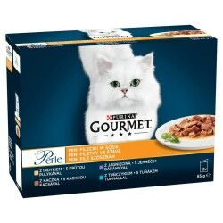 Cibo per gatti Purina Gourmet Perle Tonno Tacchino Agnello Anatra 12 x 85 g