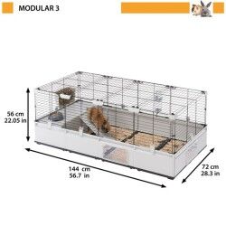 Gabbia Ferplast Metallo Plastica riciclata 144 x 72 x 56 cm