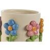 Planter Home ESPRIT Multicolour Cream Dolomite Flowers 20 x 20 x 18 cm