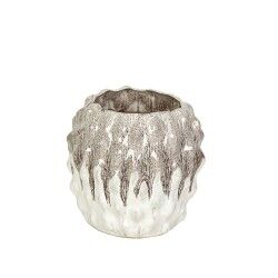 Planter Romimex White Beige Ceramic 21 X 20 X 21 CM