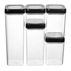 Tin Alexandra House Living 82016 Black Transparent Acrylic Plastic Melamin 2,3 L