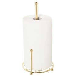 Kitchen Paper holder Alexandra House Living Golden Metal 15 x 32 x 15 cm