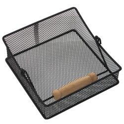 Napkin holder Alexandra House Living Black Metal 18 x 8 x 18 cm Grille With handle