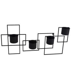 Vaso Alexandra House Living Nero Metallo 91 x 11 x 40 cm Ciondolo